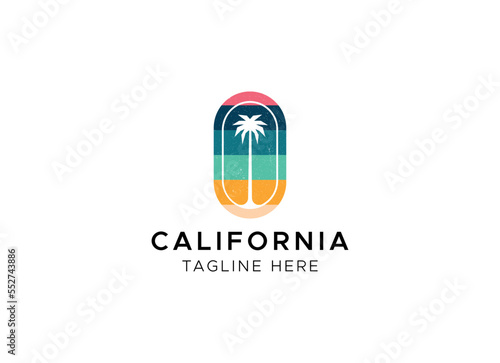 California vector illustration, for logo print and other uses.