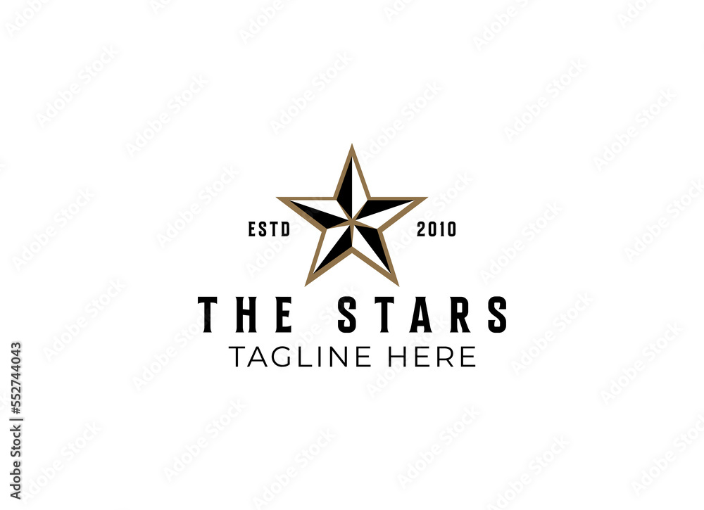 Obraz premium Classic Stars Logo design template. Vintage style stars logo