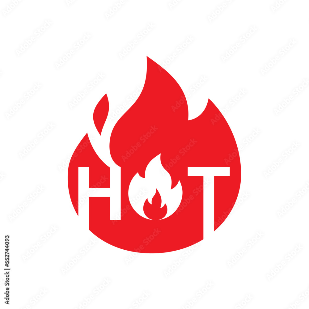 Hot flame vector. Hot fire symbol Hot flame vector. Hot fire symbol