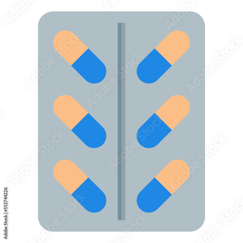 pills flat icon