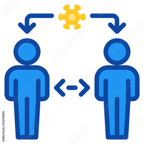 distance two tone icon