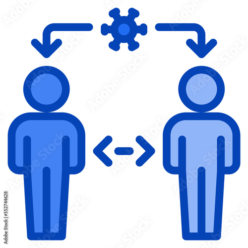 distance blue icon