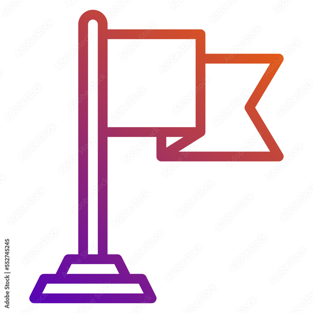 flag gradient line icon flag gradient line icon