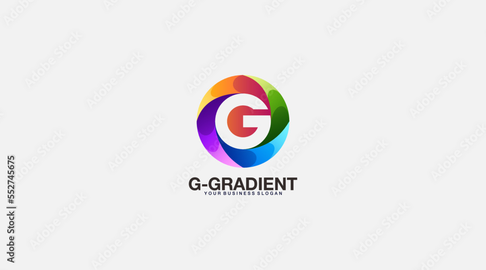 Letter g gradient logo design vector illustration