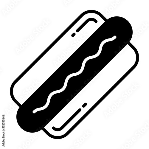 Hot dog sandwich vector icon design in trendy style