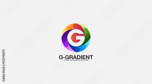 Letter g gradient logo design vector illustration
