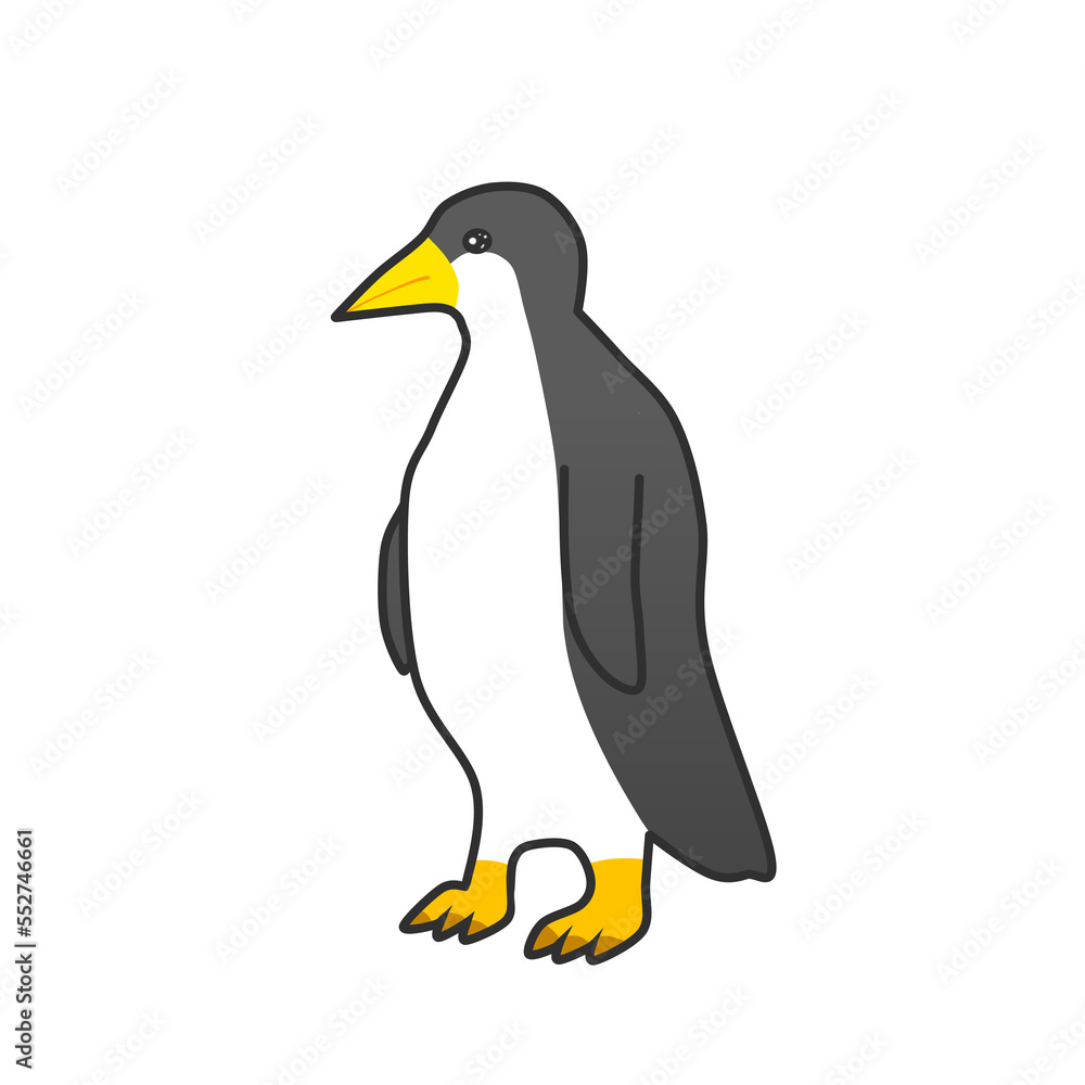 Naklejka premium Clip art of cute penguin