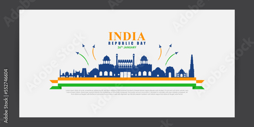 Vector illustration of Happy Indian Republic Day 26 January