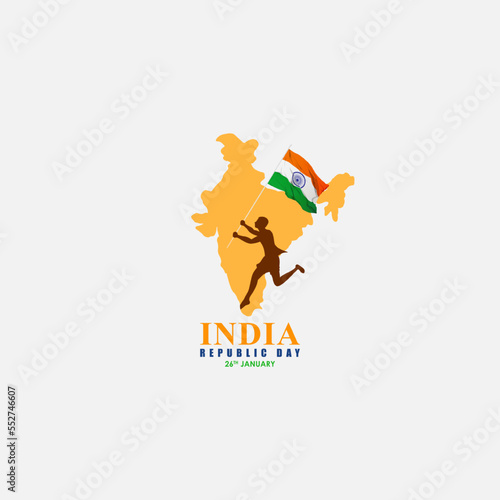 Vector illustration of Happy Indian Republic Day 26 January