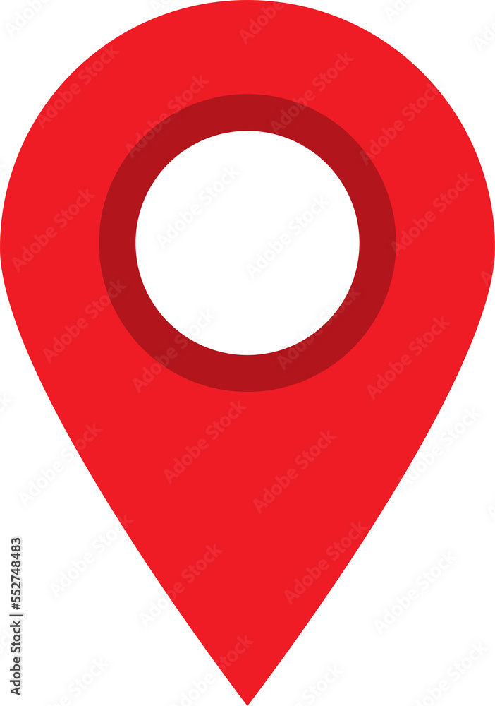 Red location point pin icon. Red location point pin icon.