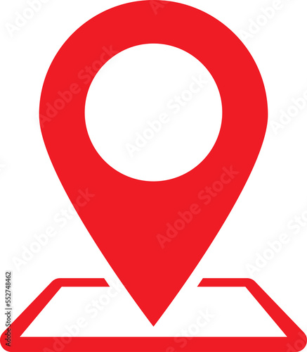 Red location point pin icon.