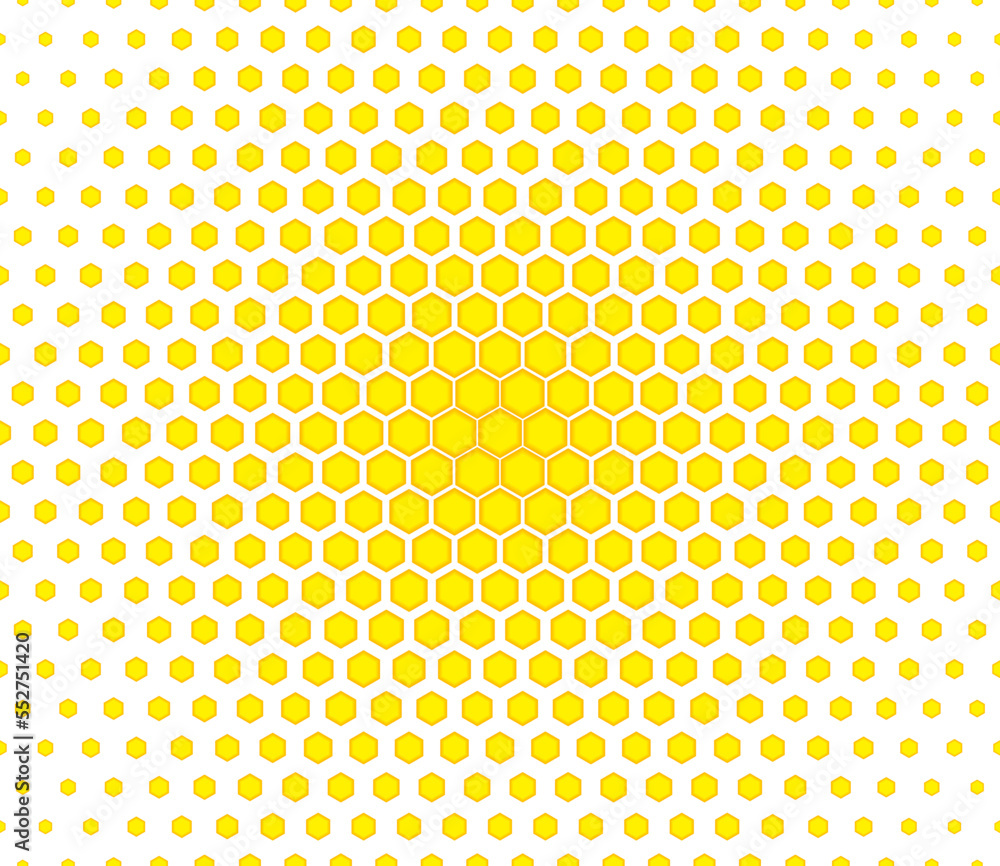 Yellow seamless hexagon geometric pattern. Vector illustration Yellow seamless hexagon geometric pattern. Vector illustration