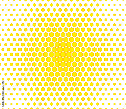 Yellow seamless hexagon geo...