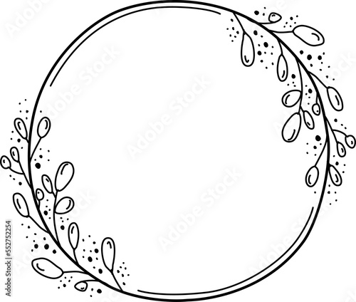 Hand drawn circle frame