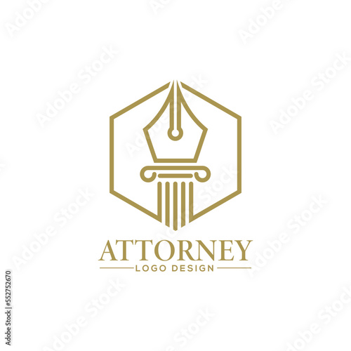 lawyer firm logo design concept.