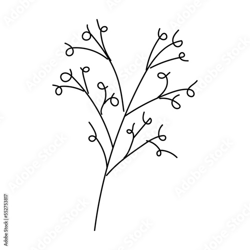 Abstract Flower Leaf single line