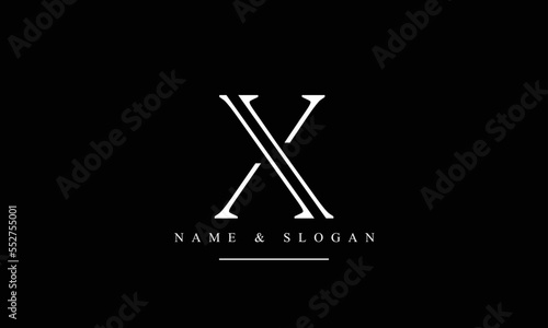 VX, XV, V, X abstract letters logo monogram photo