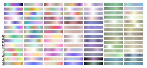 Light Colorful Metal Gradient Collection of Every Color Swatches