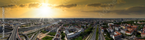 Wallpaper Mural The beautiful view of the city of the old town of the capital of the state of the region of Szczecin w Polsce Torontodigital.ca