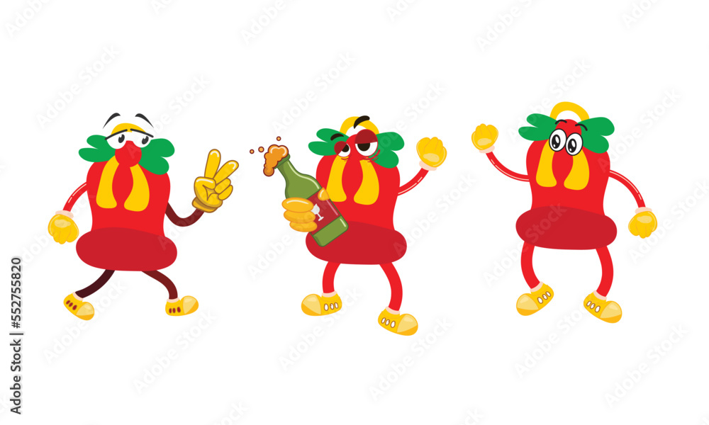 winter christmas mascot cartoon character. winter christmas mascot cartoon character.