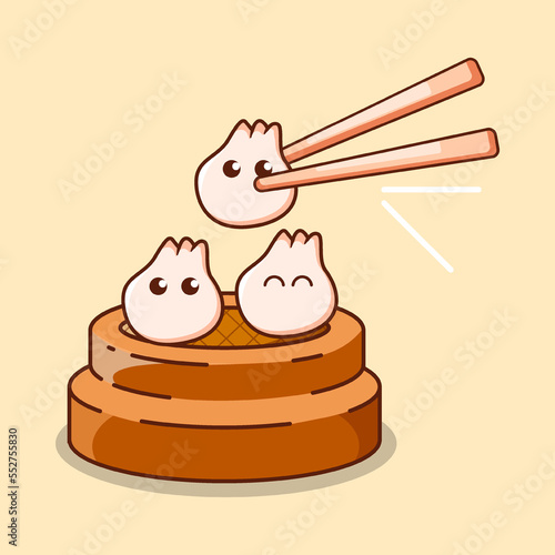 Premium vector l sushi kawaii food. vector illustration. cute cartoon. sticker edition. asian food. photo