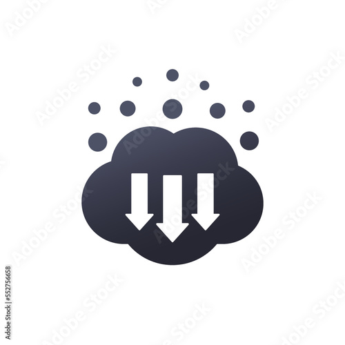 co2 gas, carbon emission reduction icon photo