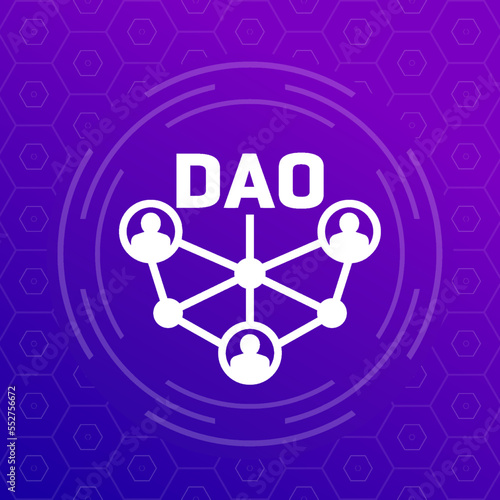 DAO community vector icon for web