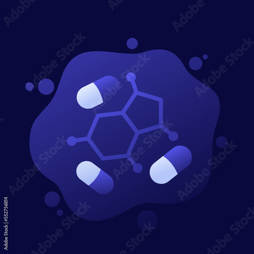 hormone therapy icon, vector design
