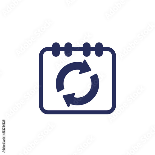 monthly subscription auto-renewal icon, vector