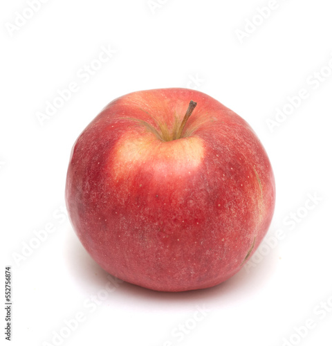 Ripe apples on a white background.