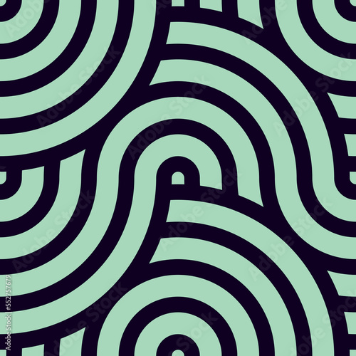 Wavy seamless vector pattern. Modern stylish texture with monochrome trellis. Repeating geometric for background and wrapping. Simple graphic illustration design. Trendy hipster sacred geometry.