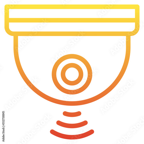 webcam gradient line icon