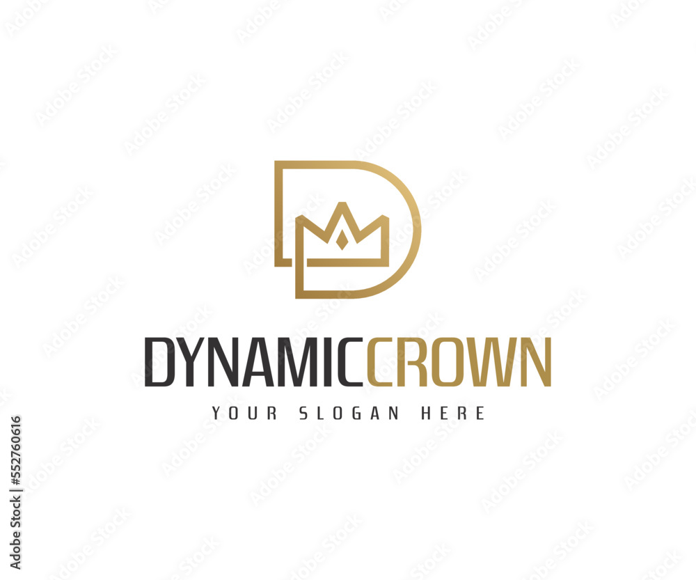 D Letter Crown Logo D Letter Crown Logo