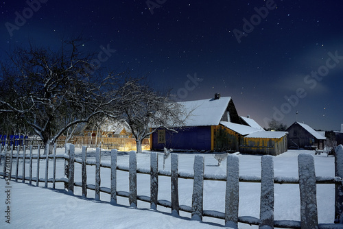 snow covered house