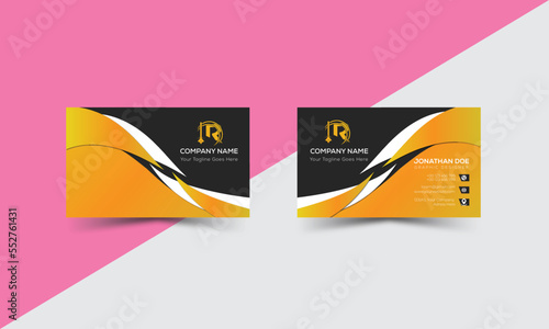 Simple Business Card Layout, Double-sided creative business card template, Blue modern creative business card and name, Modern geometric business card, Vector business card template