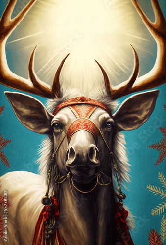 Christmas Reindeer created with Generative AI Technology © Brenda Carson