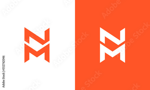 MN, NM initial letters lettermark monogram logo icon vector.