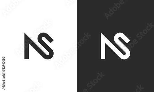 ns, sn letters monogram lettermark logo design icon concept photo