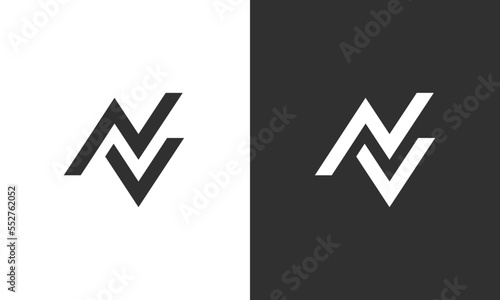 NV, VN letters monogram logo icon