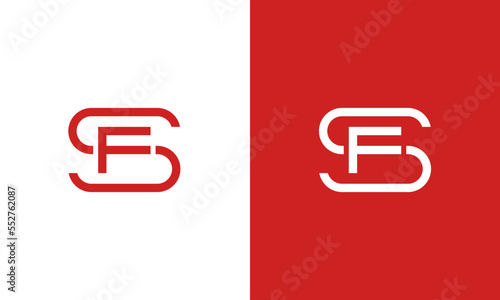 sf, fs initial letters letter mark monogram logo