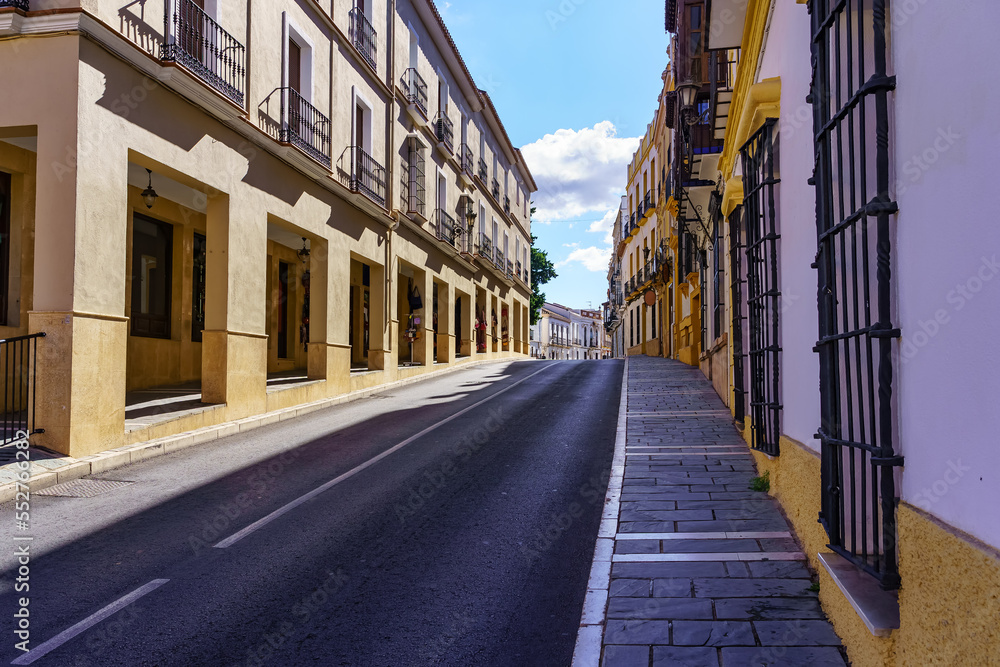 Main street of the Andalusian town of Ronda in Malaga.