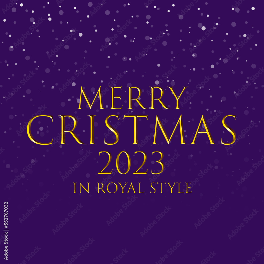 Merry Christmas 2023 Banner, Royal style banner