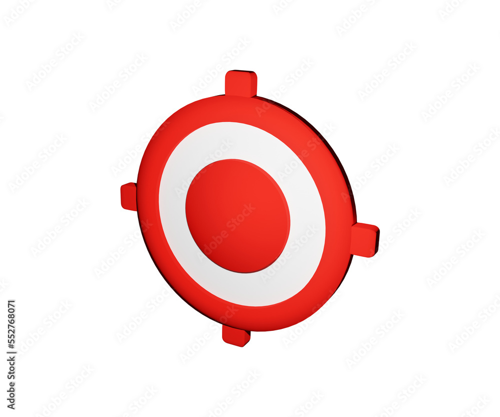 3d icon red target icons set isometric on transparent background 3d icon red target icons set isometric on transparent background