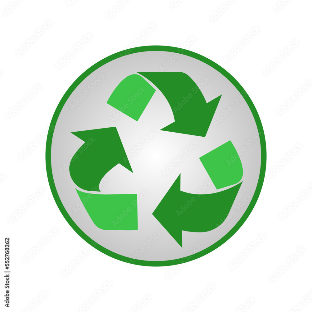 Green recycle icon. Recycle label separately on white background-01 Green recycle icon. Recycle label separately on white background-01