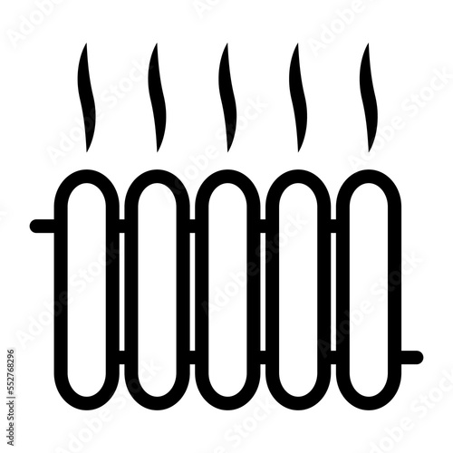 Icon radiator heat, home heater central, warmth boiler gas room