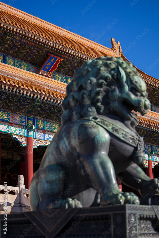 Fototapeta premium the palace museum in autumn 
