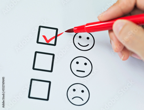 Tick placed in smiley face check box