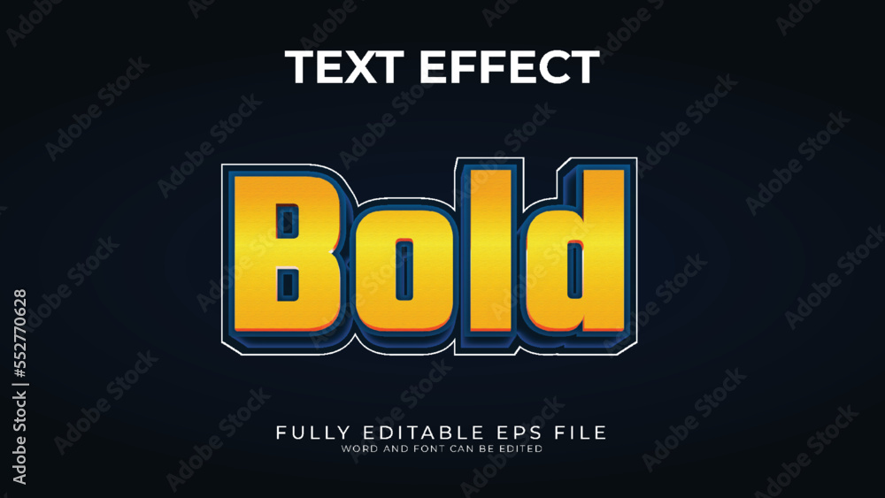 Bold text effect design