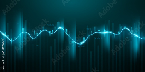 business vector illustration design Stock market charts or Forex trading charts for business and finance ideas.