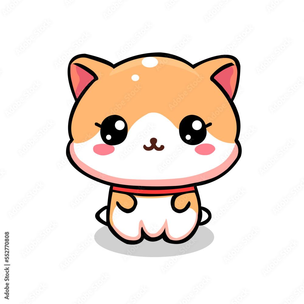 Art & Illustration,vector cartoon of a cute kitten Art & Illustration,vector cartoon of a cute kitten